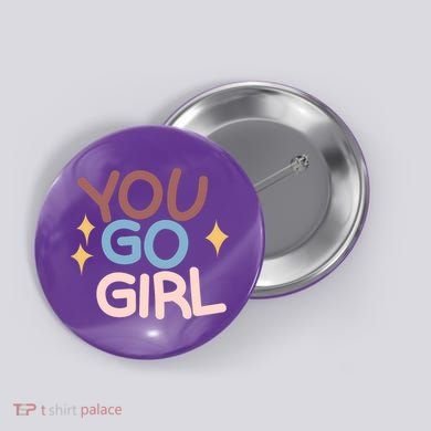 You Go Girl Retro Button