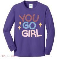 You Go Girl Retro Kids Long Sleeve Shirt thumb 0