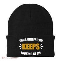 Your Girlfriend Keeps Looking At Me Beanie thumb 0