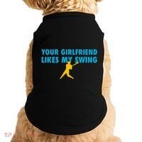 Your Girlfriend Likes My Swing Baseball Softball Doggie Tank thumb 0