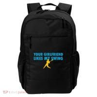 Your Girlfriend Likes My Swing Baseball Softball Backpack thumb 0