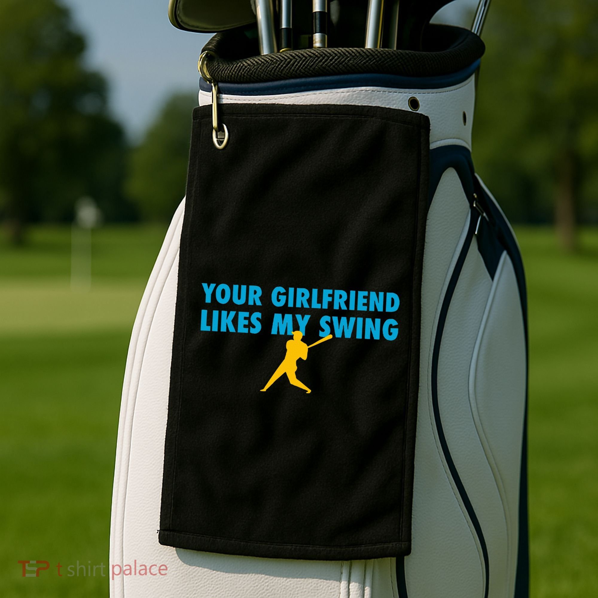 Your Girlfriend Likes My Swing Baseball Softball Golf Towel