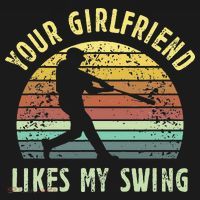 Your Girlfriend Likes My Swing Funny Baseball Women's Tank Top thumb 5