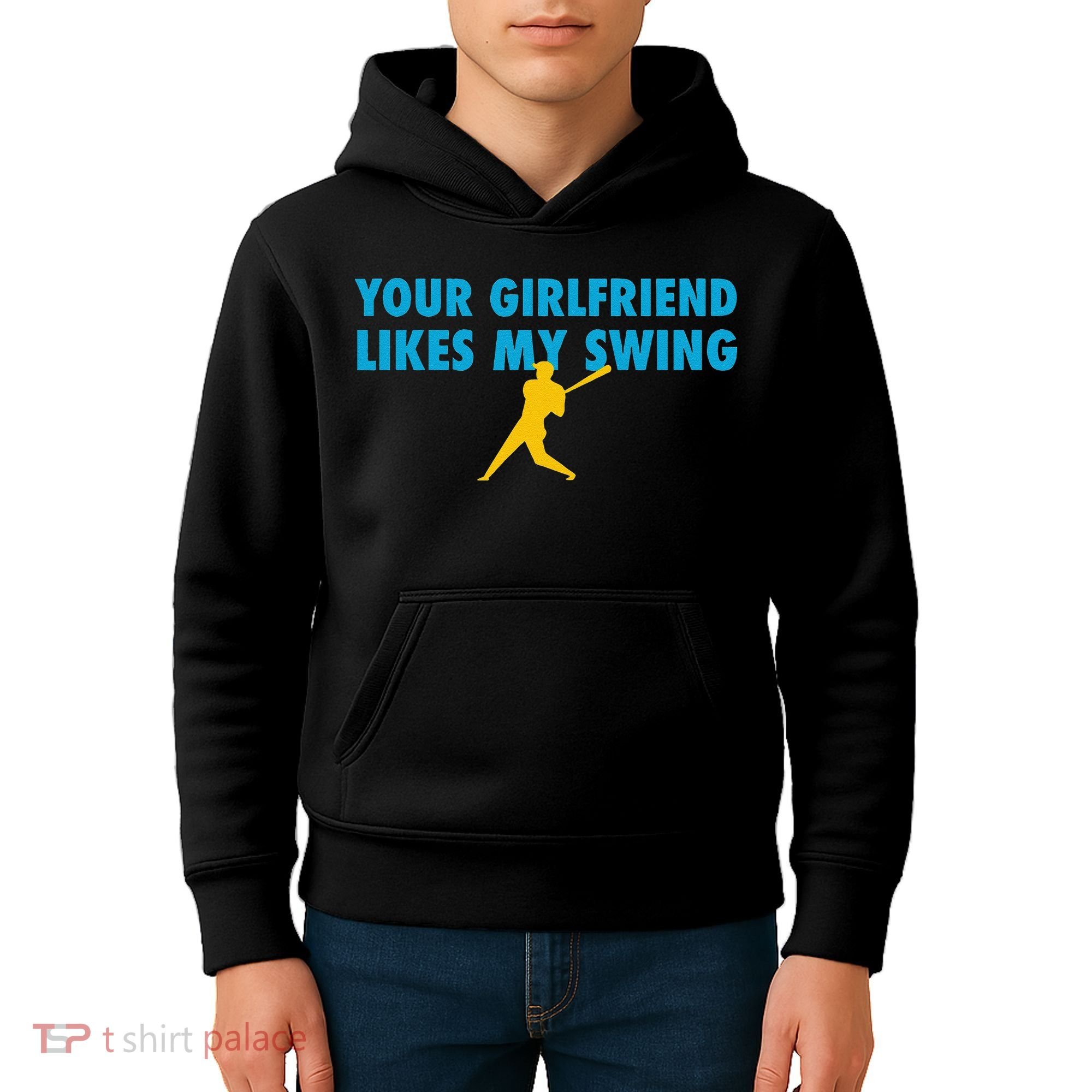 Your Girlfriend Likes My Swing Baseball Lover Kids Hoodie