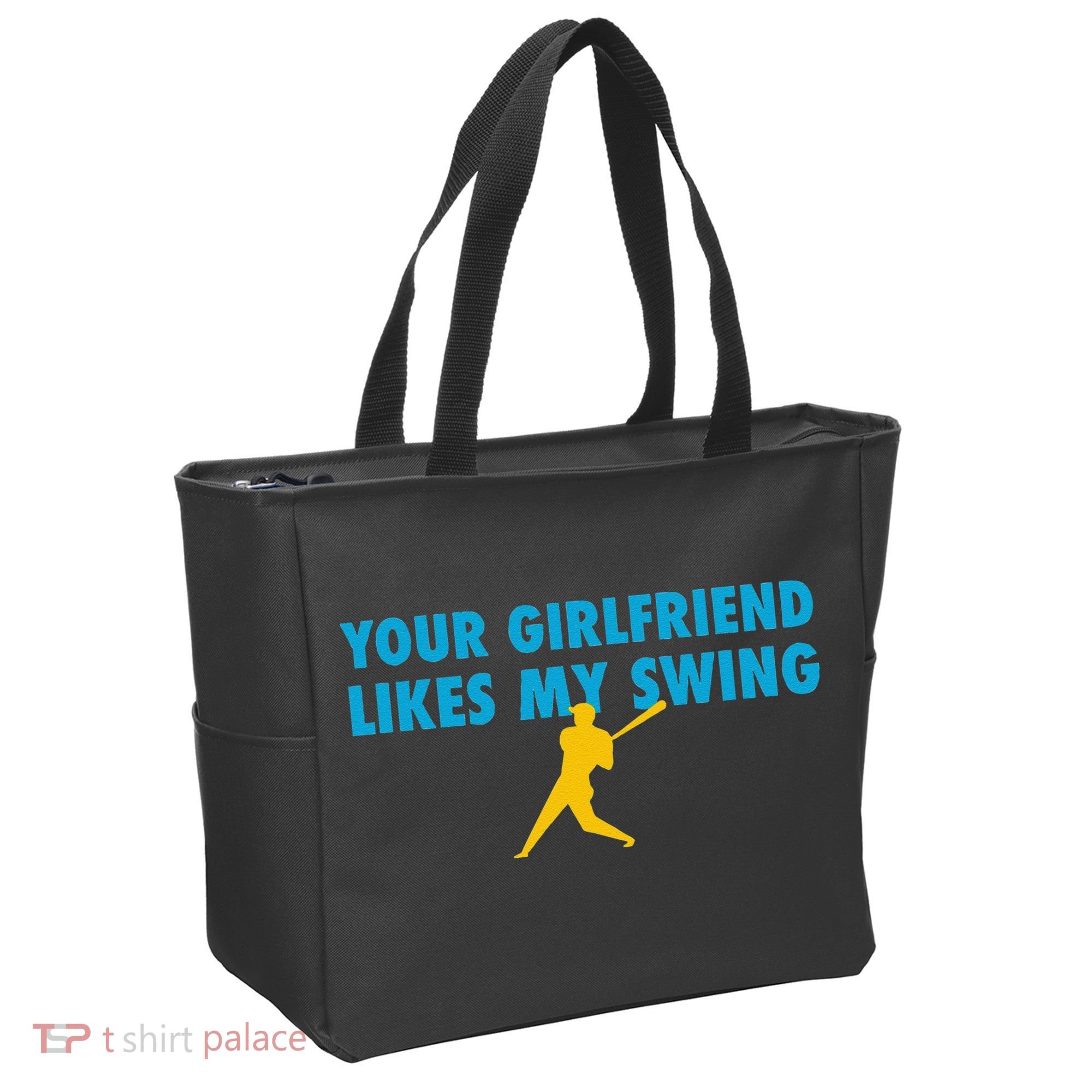 Your Girlfriend Likes My Swing Baseball Lover Tote Bag
