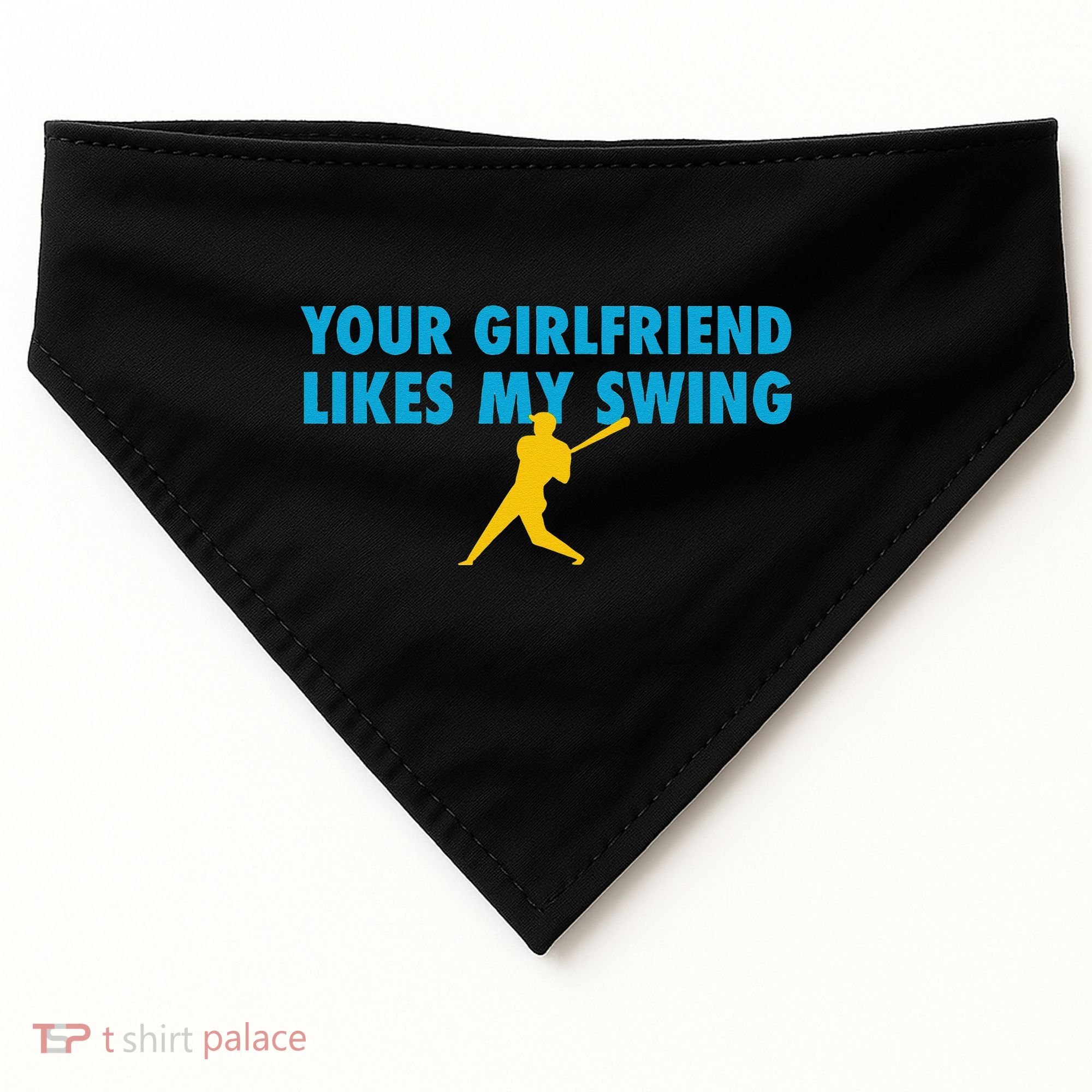 Your Girlfriend Likes My Swing Baseball Lover USA-Made Doggie Bandana
