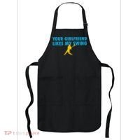 Your Girlfriend Likes My Swing Baseball Lover Apron thumb 0