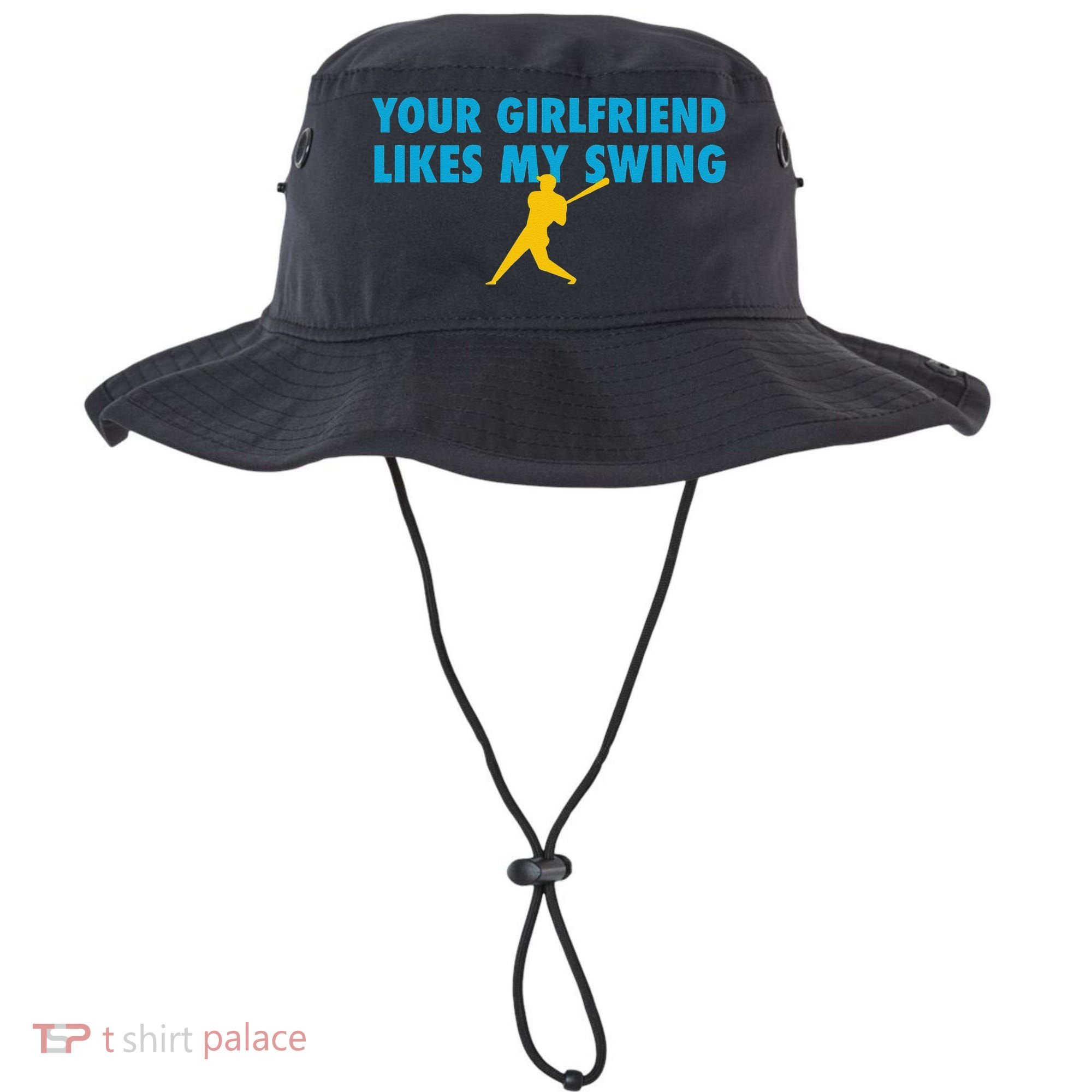 Your Girlfriend Likes My Swing Baseball Lover Bucket Hat
