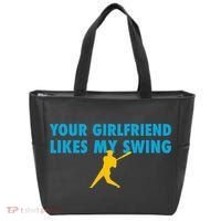 Your Girlfriend Likes My Swing Baseball Lover Tote Bag thumb 0