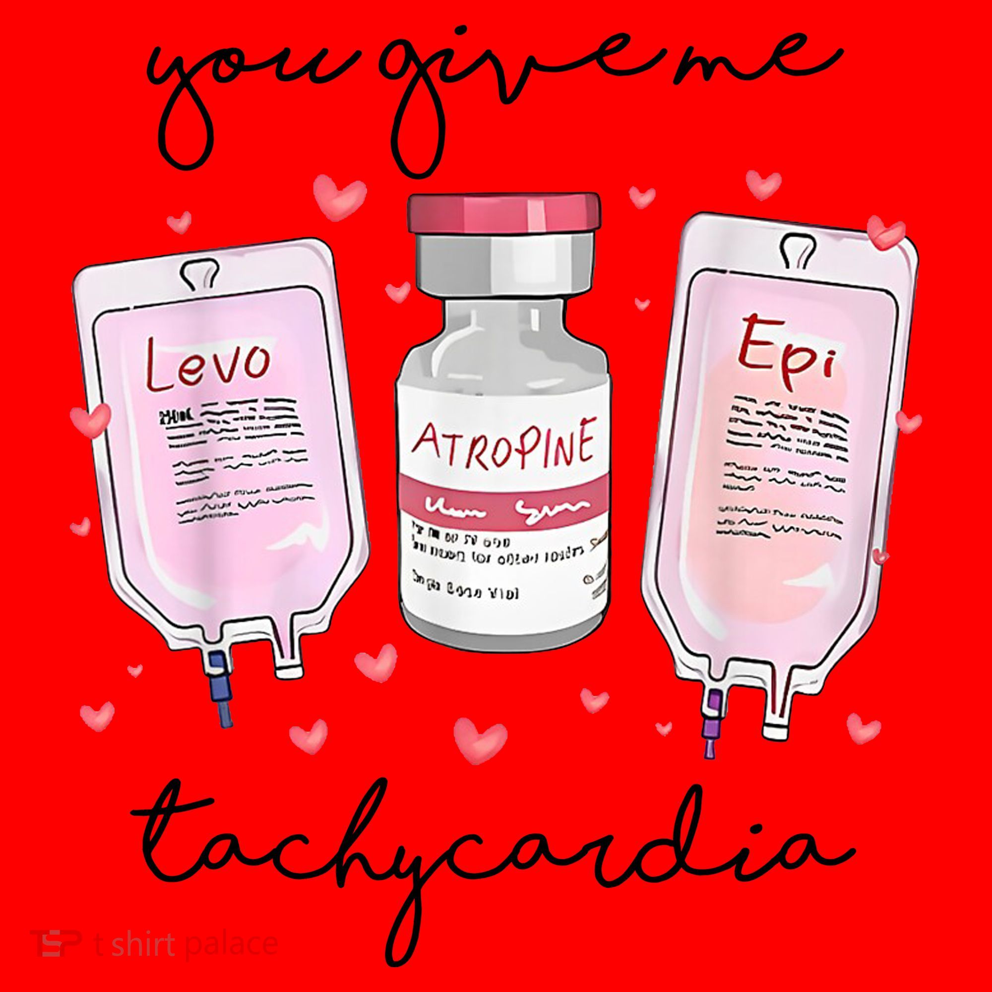 You Give Me Tachycardia Valentines Day Nurse Santa Hat