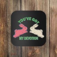 You've Got My Devotion Rabbit Cute Trending Gift Idea Coaster thumb 0