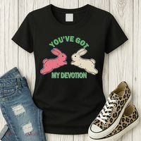 You've Got My Devotion Rabbit Cute Trending Gift Idea Women's T-Shirt thumb 3