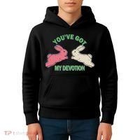 You've Got My Devotion Rabbit Cute Trending Gift Idea Kids Hoodie thumb 4