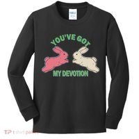 You've Got My Devotion Rabbit Cute Trending Gift Idea Kids Long Sleeve Shirt thumb 0
