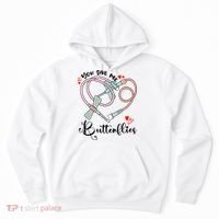 You Give Me Butterflies Phlebotomist Nurse Medical Lab Assistant Tech Lab Week Hoodie thumb 0