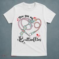 You Give Me Butterflies Phlebotomist Nurse Medical Lab Assistant Tech Lab Week T-Shirt thumb 5