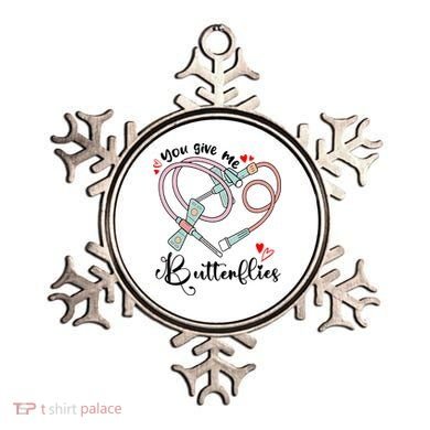 You Give Me Butterflies Phlebotomist Nurse Medical Lab Assistant Tech Lab Week Ornament