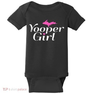 Yooper Girl Michigan Upper Peninsula Midwest Roots Baby Bodysuit