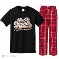 Yay Go Sports Do The Thing Win The Points Funny Sport Team Kids Plaid Pajama Set thumb 0