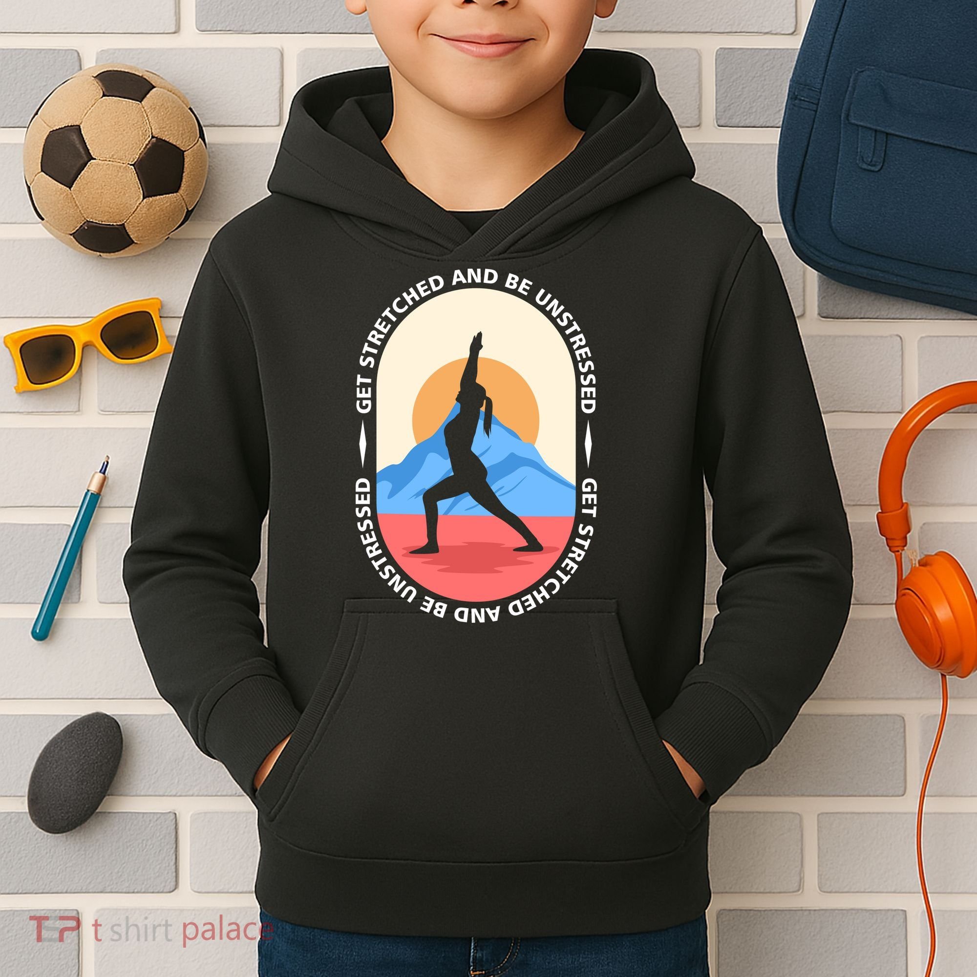 Yoga Get Stretched Kids Hoodie