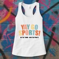 Yay Go Sports! Funny Sports Women's Tank Top thumb 3