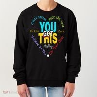 You Got This DonT Stress Rock The Test Test Day Teacher Women's Sweatshirt thumb 0