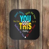 You Got This DonT Stress Rock The Test Test Day Teacher Coaster thumb 0