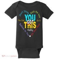 You Got This DonT Stress Rock The Test Test Day Teacher Baby Bodysuit thumb 0