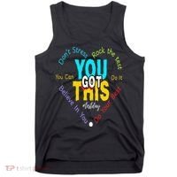 You Got This DonT Stress Rock The Test Test Day Teacher Tank Top thumb 0