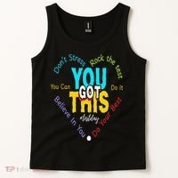 You Got This DonT Stress Rock The Test Test Day Teacher Tank Top thumb 2