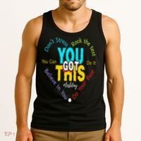 You Got This DonT Stress Rock The Test Test Day Teacher Tank Top thumb 3