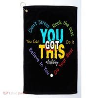 You Got This DonT Stress Rock The Test Test Day Teacher Golf Towel thumb 0