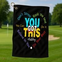 You Got This DonT Stress Rock The Test Test Day Teacher Golf Towel thumb 1