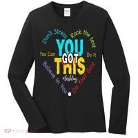 You Got This DonT Stress Rock The Test Test Day Teacher Women's Long Sleeve Shirt thumb 0