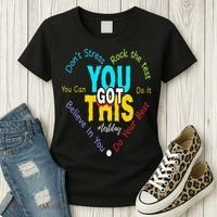 You Got This DonT Stress Rock The Test Test Day Teacher Women's T-Shirt thumb 3