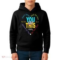 You Got This DonT Stress Rock The Test Test Day Teacher Kids Hoodie thumb 4