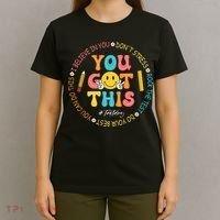 You Got This Don't Stress Rock The Test Day Teacher T-Shirt thumb 4