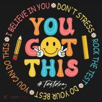 You Got This Don't Stress Rock The Test Day Teacher T-Shirt thumb 7