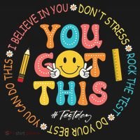 You Got This Don't Stress Rock The Test Day Teacher Kids Hoodie thumb 5