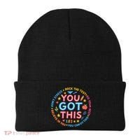 You Got This Rock The Test Do Your Best Don't Stress Beanie thumb 0
