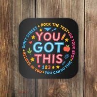 You Got This Rock The Test Do Your Best Don't Stress Coaster thumb 0