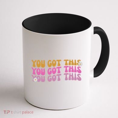 You Got This Retro Motivational Cute Coffee Mug back