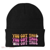 You Got This Retro Motivational Cute Beanie thumb 0