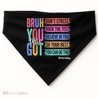 You Got This DonT Stress Rock The Test Test Day USA-Made Doggie Bandana thumb 0