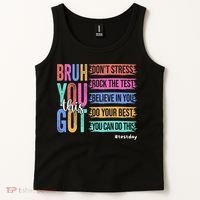 You Got This DonT Stress Rock The Test Test Day Tank Top thumb 2
