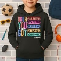You Got This DonT Stress Rock The Test Test Day Kids Hoodie thumb 2