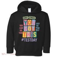 You Got This DonT Stress Rock The Test Test Day Toddler Hoodie thumb 0