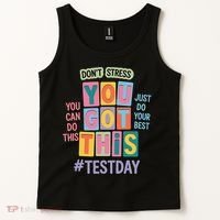 You Got This DonT Stress Rock The Test Test Day Tank Top thumb 2