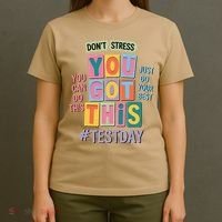 You Got This DonT Stress Rock The Test Test Day T-Shirt thumb 4