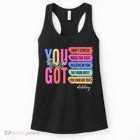 You Got This Don'T Stress Rock The Test Test Day Student Women's Tank Top thumb 0